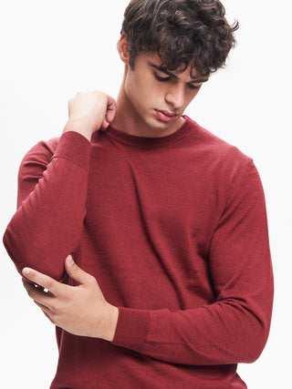 Maglia Girocollo Uomo Basic Rosso  QB24