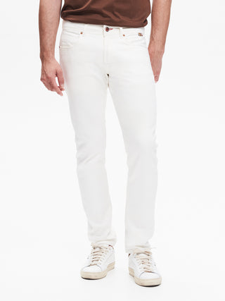 Jeans Slim-Fit Uomo Bull Bianco QB24
