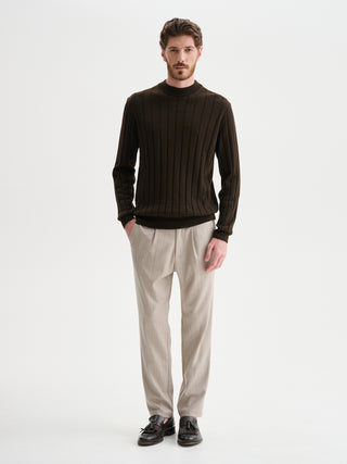 MAGLIA MOCK NECK CON COSTE OPERATE