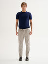 Pantaloni Uomo Regular-Fit Pinces Lino Melange QB24