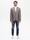 Giacca Due Bottoni Uomo Check Cammello QB24