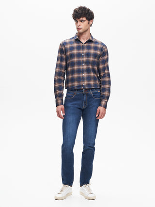 Jeans Slim-Fit Uomo Basic Blu QB24