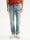 JEANS REGULAR FIT CROPPED DELAVE' EFFETTO USED - BLU