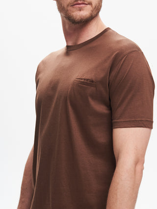 T-shirt Girocollo Uomo Taschino a Filetto QB24
