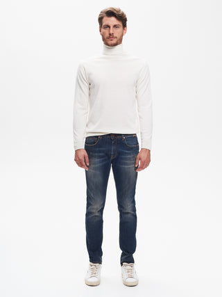 Jeans Slim-Fit Uomo Used Blu QB24