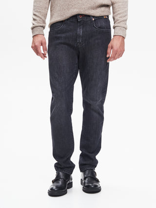 Jeans Slim-Fit Uomo Nero QB24