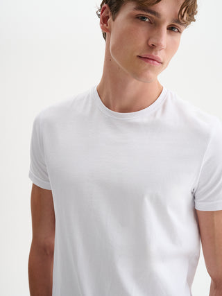 T-SHIRT GIROCOLLO MANICHE CORTE IN JERSEY BIELASTICO