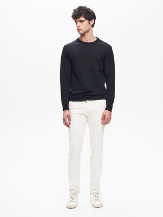Maglia Girocollo Uomo Basic Nero  QB24