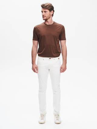 Jeans Slim-Fit Uomo Bull Bianco QB24