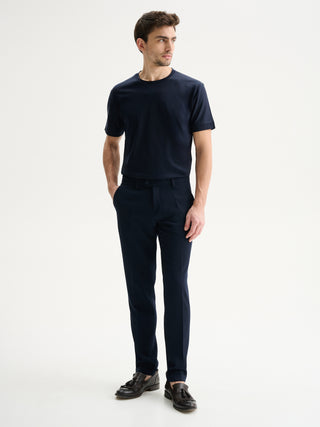 PANTALONI SLIM-FIT DA COMPLETO CON TEXTURE