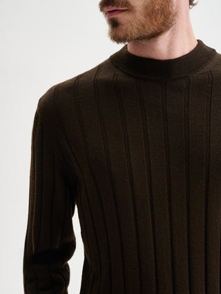 MAGLIA MOCK NECK CON COSTE OPERATE