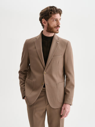 GIACCA DUE BOTTONI DA COMPLETO CON TEXTURE