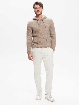 Pantaloni Regular-Fit Uomo Velluto Avorio QB24