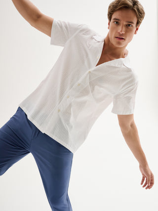 Camicia Uomo Bowling In Seersucker QB24