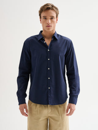 Camicia Uomo Cotone Collo Italiano QB24