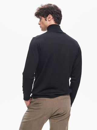 Maglia Dolcevita Uomo  Basic Nero  QB24