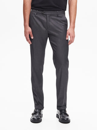 Pantaloni da abito Uomo Poliviscosa Antracite QB24