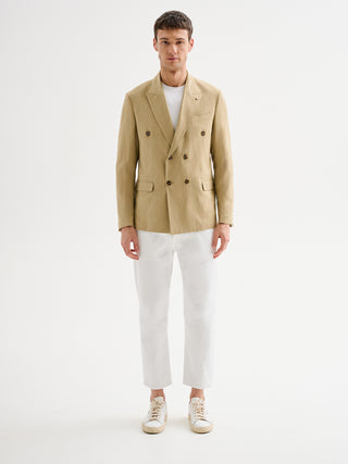Giacca Uomo Doppiopetto Misto Lino Old QB24