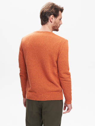 Maglia Girocollo Uomo Moulinè ArancioneQB24