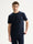 T-SHIRT GIROCOLLO REGULAR FIT A MANICHE CORTE IN COTONE E MODAL - BLU