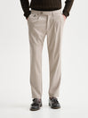 PANTALONI REGULAR-FIT CON PINCES E FANTASIA TON SUR TON