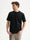 T-SHIRT GIROCOLLO BOXY FIT A MANICHE CORTE IN COTONE 210 GR - NERO