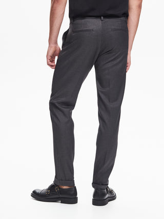 Pantaloni da abito Uomo Poliviscosa Antracite QB24