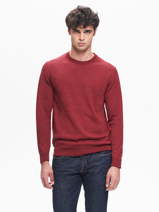 Maglia Girocollo Uomo Basic Rosso  QB24
