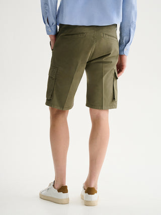 BERMUDA CARGO REGULAR FIT IN GABARDINA - SALVIA