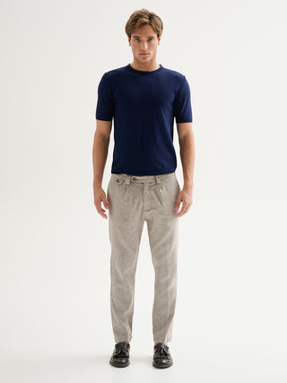 Maglia Uomo Girocollo Maniche Corte Blu QB24