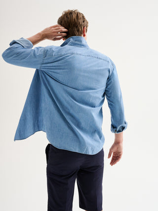 Camicia Uomo Denim Lavaggio Chiaro QB24