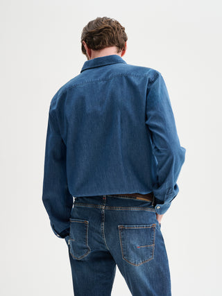 CAMICIA IN DENIM LAVAGGIO MEDIO