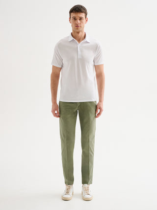 Polo Uomo Cotone e Modal Bianca QB24