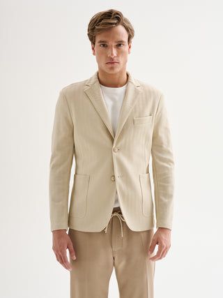 Giacca Uomo Destrutturata Herringbone QB24