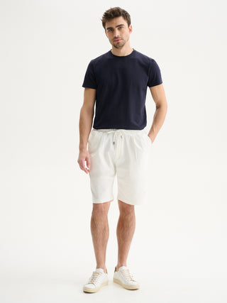 BERMUDA IN PUNTO MILANO CON COULISSE - AVORIO