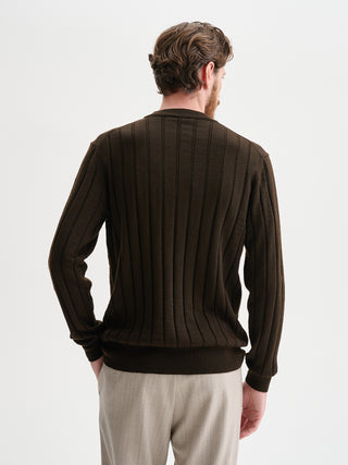 MAGLIA MOCK NECK CON COSTE OPERATE