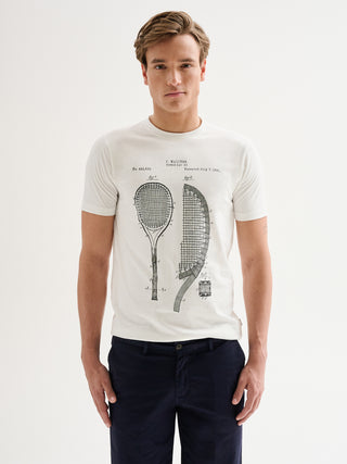 T-shirt Uomo Girocollo Stampa Sportiva QB24