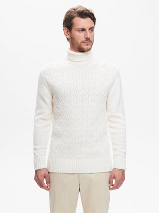 Maglione Dolcevita Uomo con Lavorazione QB24