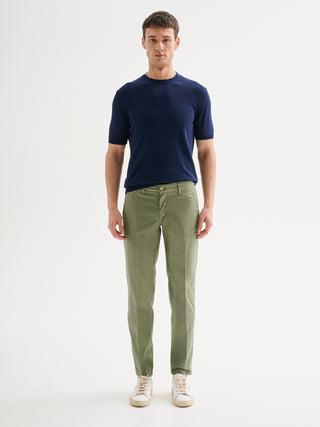 Pantaloni Chinos Uomo Slim-fit Goffrato QB24