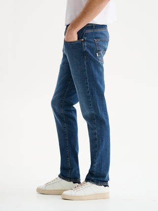 JEANS SLIM FIT LAVAGGIO MEDIO - BLU