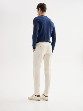 Pantaloni Chinos Uomo Slim-fit Goffrato QB24