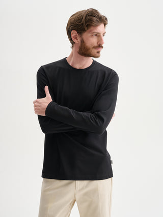 T-SHIRT GIROCOLLO MANICHE LUNGHE IN JERSEY BIELASTICO