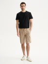 BERMUDA CARGO REGULAR FIT IN GABARDINA - SABBIA