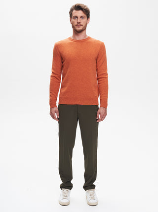Maglia Girocollo Uomo Moulinè ArancioneQB24