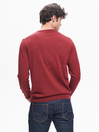 Maglia Girocollo Uomo Basic Rosso  QB24