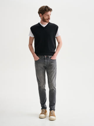 GILET IN MAGLIA BASIC CON SCOLLO A V