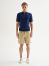 Polo Uomo in Maglia Basic Cotone Crepe Blu QB24