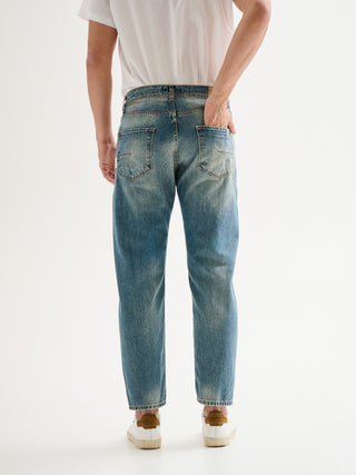 Jeans Uomo Denim Regular-Fit Cropped Used QB24