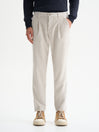 PANTALONI REGULAR-FIT IN VELLUTO FLUIDO A COSTE