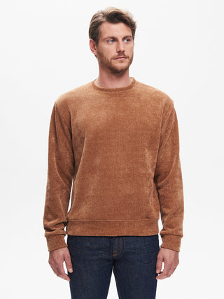 Felpa Girocollo Uomo in Ciniglia Cammello QB24